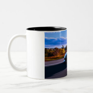 Em Dois Tons caneca de café clássica de carro esportivo branco