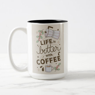 Em Dois Tons Caneca de Café Clássica – Design Simples e Elegant