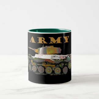 Em Dois Tons Caneca de café clássica do petroleiro do exército