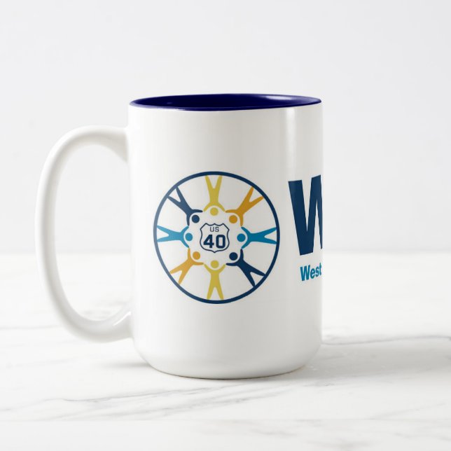 Em Dois Tons Caneca de Café Clássica WCCA (Esquerda)
