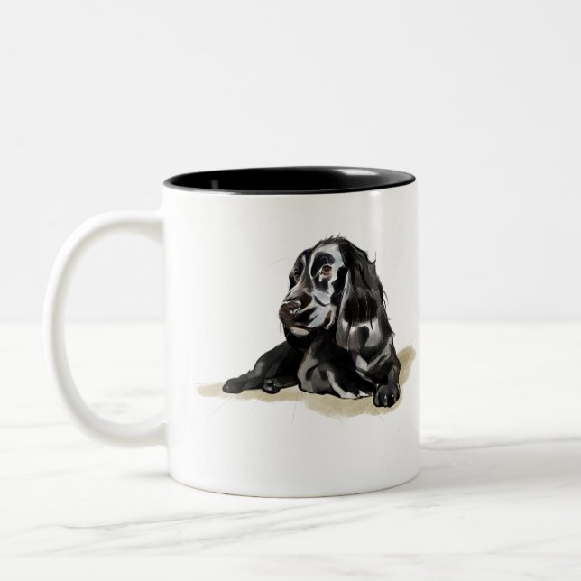 Em Dois Tons Caneca de Café Cocker Spaniel, Presente para Mãe d (Esquerda)