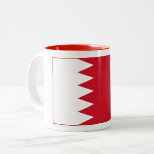 Em Dois Tons Caneca de Café com a Bandeira Patriótica do Bahrei