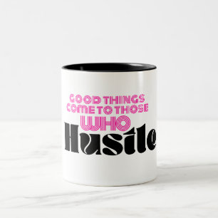 Em Dois Tons Caneca de Café com Citação da Chefa Lady Pink Hust
