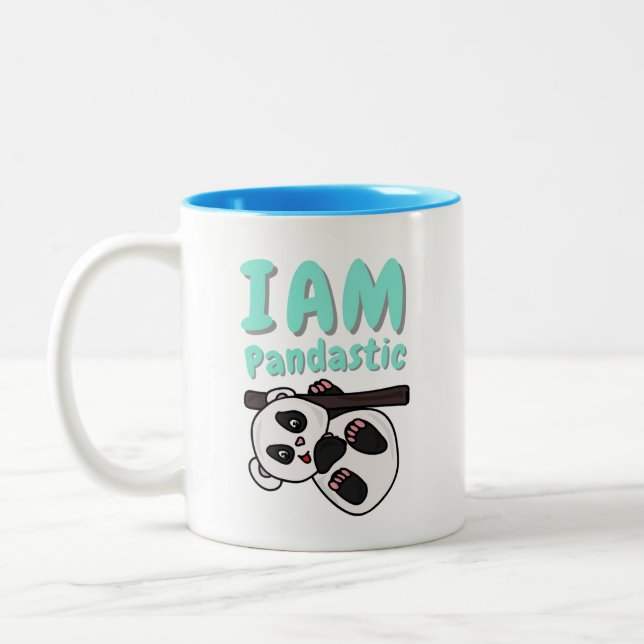 Em Dois Tons Caneca de Café com Citação Divertida e Estética  (Esquerda)