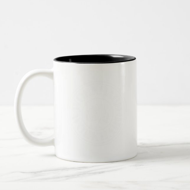 Em Dois Tons Caneca de Café com Citação Motivacional de Trabalh (Esquerda)