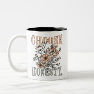 Em Dois Tons Caneca de Café com Citação Motivacional Escolha Ho