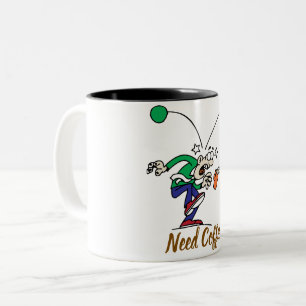 Em Dois Tons Caneca de café com desenho de desenho animado