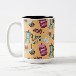 Em Dois Tons Caneca de café com design Two-Tone