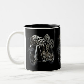 Em Dois Tons Caneca de café com equipamento de motocicleta pret