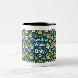 Em Dois Tons Caneca de Café com Estampa de Pata de Cachorro Vib