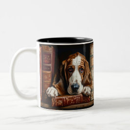 Em Dois Tons Caneca de Café com Filhote de Treeing Walker Coonh