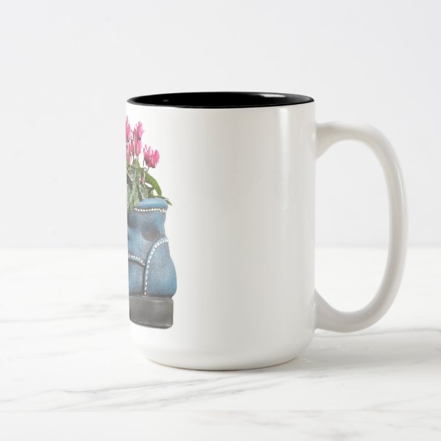 Em Dois Tons Caneca de café com flores (Direita)