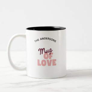 Em Dois Tons Caneca de Café com Foto e Texto Personalizados