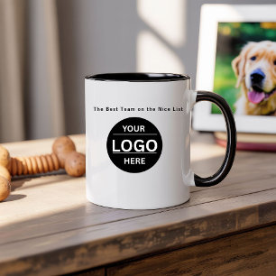 Em Dois Tons Caneca de Café com Logotipo de Natal Personalizado