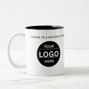 Em Dois Tons Caneca de Café com Logotipo de Natal Personalizado