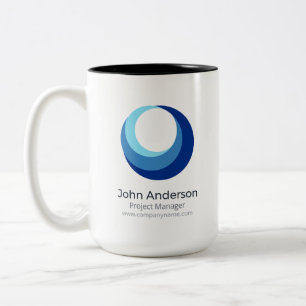 Em Dois Tons Caneca de Café com Logotipo Personalizado de Empre