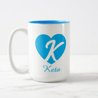 Em Dois Tons Caneca de Café com Monograma Personalizado de Cora
