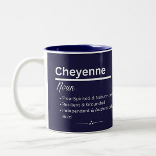 Em Dois Tons Caneca de Café com Nome Personalizado Cheyenne Sig