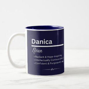 Em Dois Tons Caneca de Café com Nome Personalizado Danica Signi