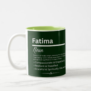 Em Dois Tons Caneca de Café com Nome Personalizado Fatima Signi
