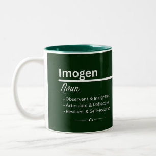 Em Dois Tons Caneca de Café com Nome Personalizado Imogen