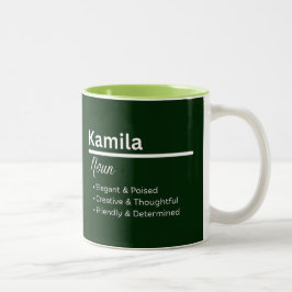 Em Dois Tons Caneca de Café com Nome Personalizado Kamila