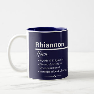 Em Dois Tons Caneca de Café com Nome Personalizado Rhiannon