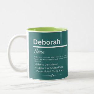 Em Dois Tons Caneca de Café com o Significado do Nome Personali