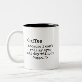 Em Dois Tons Caneca de Café com Olhar Cínico