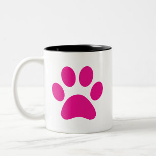Em Dois Tons Caneca de Café com Pegada de Pata
