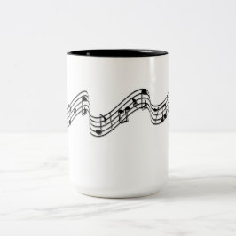 Em Dois Tons Caneca de café com piano