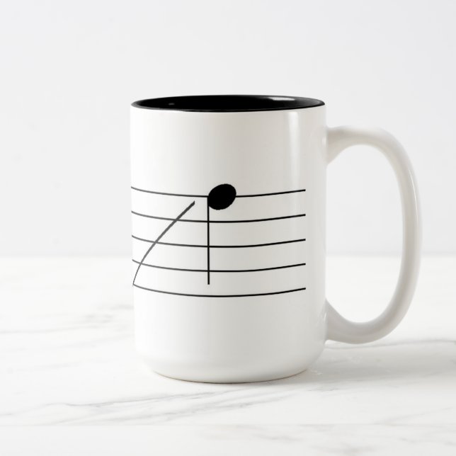 Em Dois Tons Caneca de café com piano (Direita)