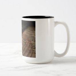 Em Dois Tons Caneca de café com piano