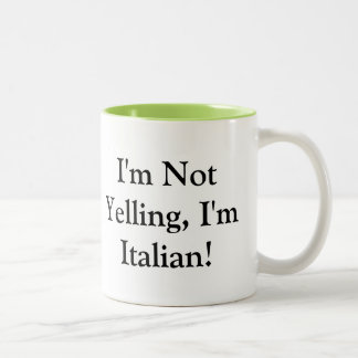Em Dois Tons Caneca de café com provérbio italiano