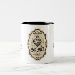 Em Dois Tons Caneca de Café com Rótulo de Poção de Apotecário d