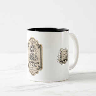 Em Dois Tons Caneca de Café com Rótulo de Poção de Apotecário d