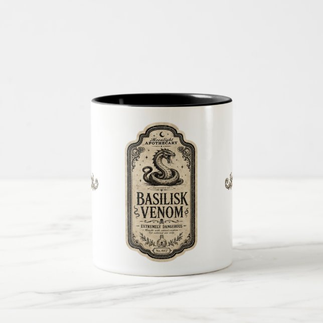 Em Dois Tons Caneca de Café com Rótulo de Poção de Apothecário  (Centro)