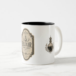 Em Dois Tons Caneca de Café com Rótulo de Poção de Apothecário