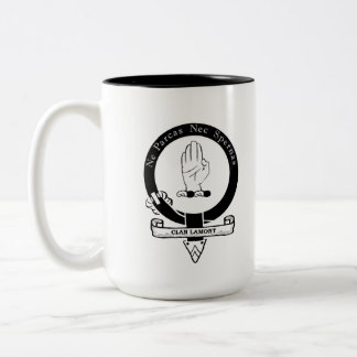Em Dois Tons Caneca de Café com Tema do Clã Lamont