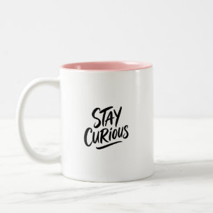Em Dois Tons Caneca de Café com Tipografia Inspiradora Fique Cu