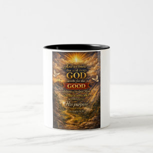 Em Dois Tons Caneca de café com versículo bíblico Cristãos Roma