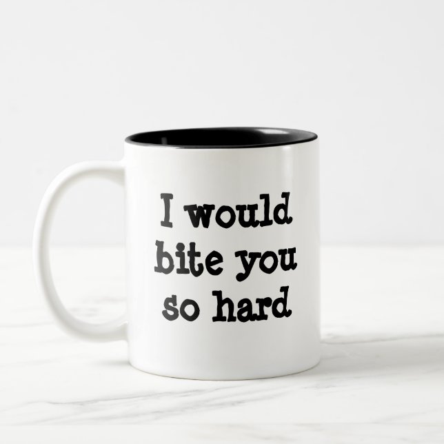 Em Dois Tons Caneca de café cómico do german shepherd (Esquerda)