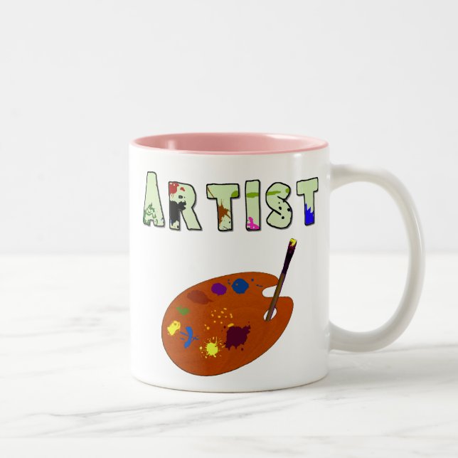 Em Dois Tons Caneca de Café Criativa para Artistas (Direita)