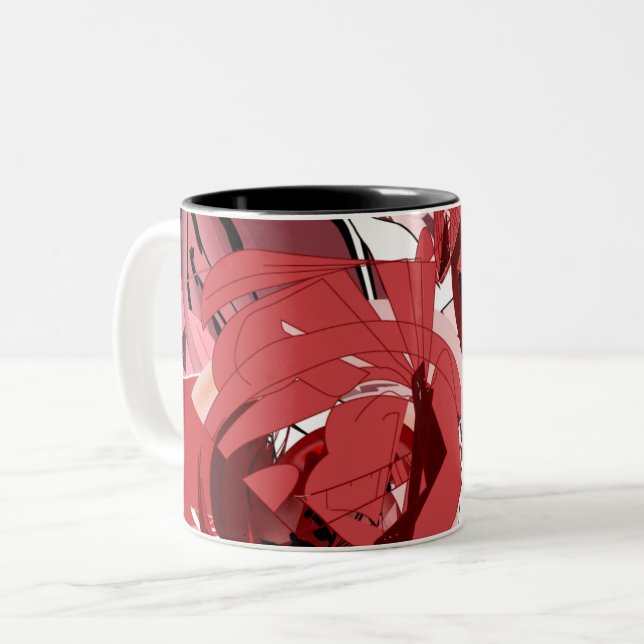 Em Dois Tons Caneca de Café Crimson Whispers (Frente Esquerda)