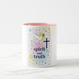 Em Dois Tons Caneca de Café Cristã Espírito e Verdade