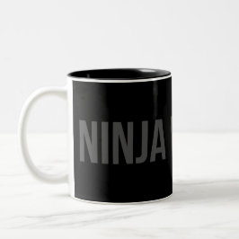 Em Dois Tons Caneca de café da arma de Ninja