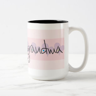 Em Dois Tons Caneca de café da avó com corações