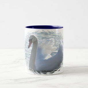 Em Dois Tons Caneca de café da cisne da trombeta