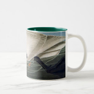 Em Dois Tons Caneca de café da cisne de trompetista de Audubon