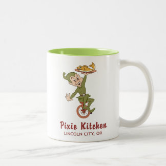 Em Dois Tons Caneca de café da COZINHA do DUENDE